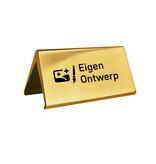 CombiCraft Aluminium tafelbordje Elegant 100x55mm eigen ontwerp goud - per stuk