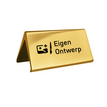 Aluminium tafelbordje Elegant 100x55mm eigen ontwerp goud