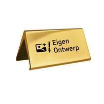 Aluminium tafelbordje Elegant 100x55mm eigen ontwerp goud