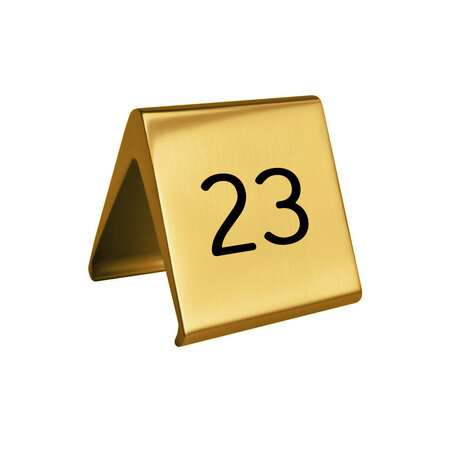Aluminium tafelnummer Elegant 50x55mm goud - per stuk