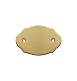 Blanco messing deurbordje 75x50mm met gaten - per stuk