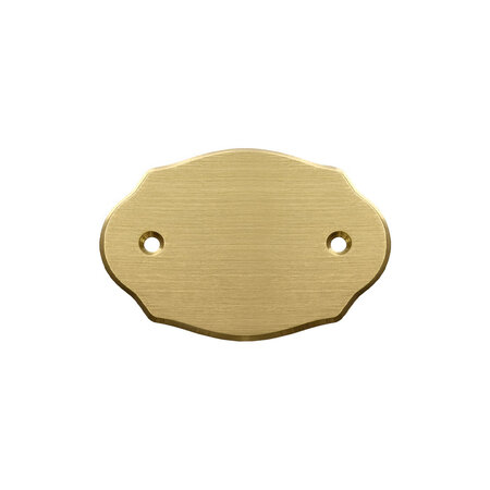 Blanco messing deurbordje 75x50mm met gaten - per stuk