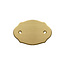 Blanco messing deurbordje 75x50mm met gaten - per stuk