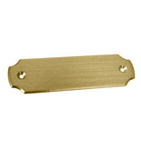 CombiCraft Blanco messing deurbordje 100x28mm met gaten - per stuk