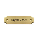 CombiCraft Messing naambordje 100x28mm eigen tekst - per stuk