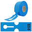 HDPE sleufetiketten 273,5x80mm met nummer blauw - 100 etiketten