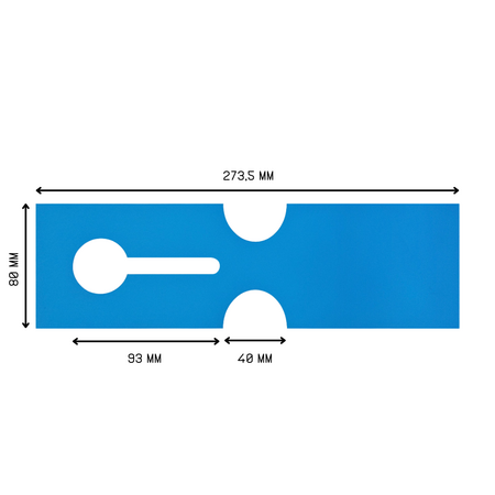 HDPE sleufetiketten 273,5x80mm met nummer blauw - 100 etiketten