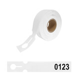 CombiCraft HDPE sleufetiketten 215x35mm met nummer wit - 100 etiketten