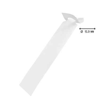 HDPE sleufetiketten 215x35mm met nummer wit - 100 etiketten