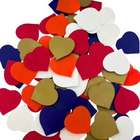 CombiCraft Hartje plastic munten 40x40mm met jouw eigen ontwerp - per 100 stuks