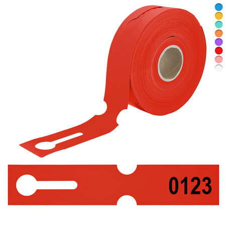 HDPE sleufetiketten 260x50mm met nummering - 100 etiketten