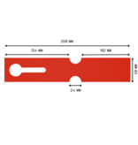 CombiCraft HDPE sleufetiketten 260x50mm met nummering - 100 etiketten