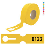 CombiCraft HDPE sleufetiketten 273,5x59mm met nummer - 100 etiketten