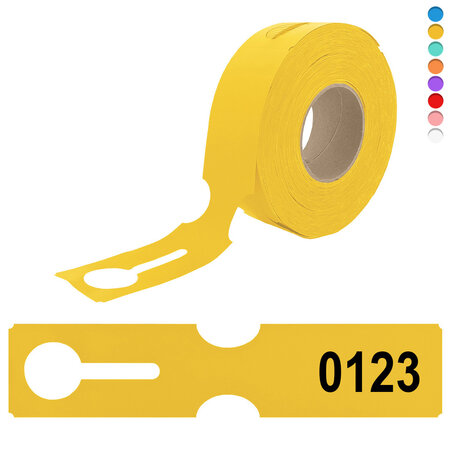 HDPE sleufetiketten 273,5x59mm met nummering - 100 etiketten