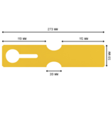 CombiCraft HDPE sleufetiketten 273,5x59mm met nummering - 100 etiketten