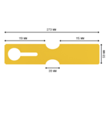 CombiCraft HDPE sleufetiketten 273,5x59mm met nummer - 100 etiketten