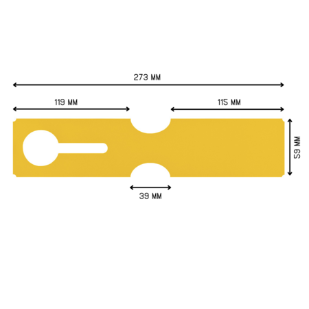 HDPE sleufetiketten 273,5x59mm met nummering - 100 etiketten