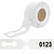 Sleufetiketten wit 381x75mm met nummer