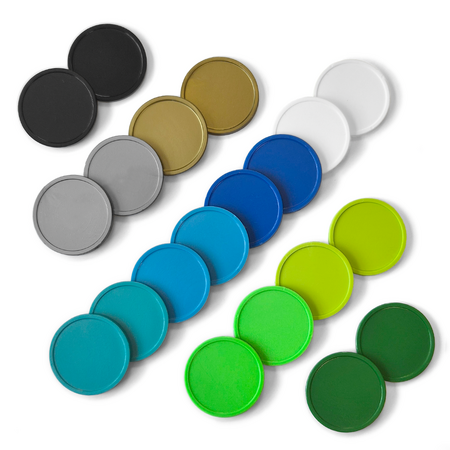CombiCraft Ocean kleurenmix blanco plastic munten Ø29mm - per 1000 stuks