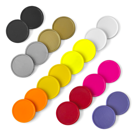 CombiCraft Sunset kleurenmix blanco plastic munten Ø29mm - per 1000 stuks