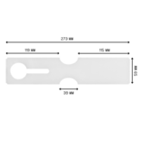 CombiCraft Blanco sleufetiketten groot 273,5x59mm voor thermal transferprinters op rol - per 500 stuks