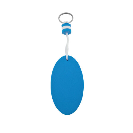 Blanco drijvende sleutelhanger 50x90mm blauw - per stuk