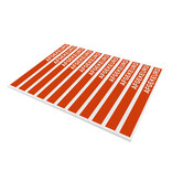 PET etiketten afgekeurd 210x25,4mm - 110 etiketten