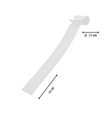 HDPE sleufetiketten 250x25mm met eigen ontwerp en afscheurstrook wit - 100 etiketten