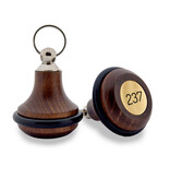 CombiCraft Houten hotel sleutelhanger Belly Wood donkerbruin blanco of met gravering - per stuk