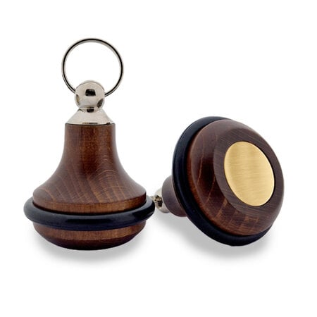 CombiCraft Houten hotel sleutelhanger Belly Wood donkerbruin blanco of met gravering - per stuk
