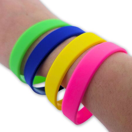 Blanco siliconen polsbandjes - per stuk
