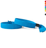 Blanco textiel polsbandjes met cap-lock sluiting - 100 stuks