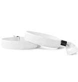 Blanco textiel polsbandjes met cap-lock sluiting - 100 stuks