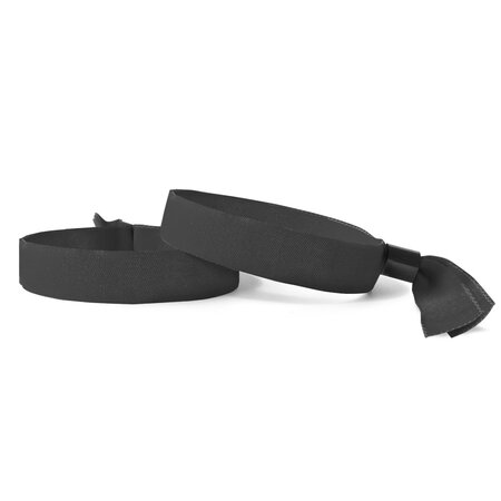 Blanco textiel polsbandjes met cap-lock sluiting - 100 stuks