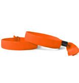 Blanco textiel polsbandjes met cap-lock sluiting - 100 stuks