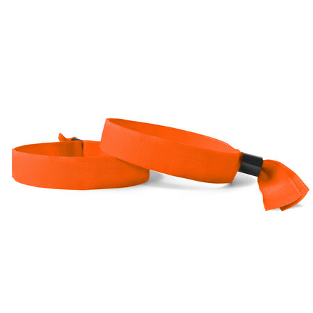 Blanco textiel polsbandjes met cap-lock sluiting - 100 stuks