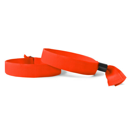 Blanco textiel polsbandjes met cap-lock sluiting - 100 stuks