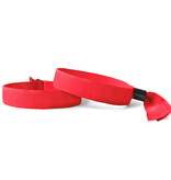 Blanco textiel polsbandjes met cap-lock sluiting - 100 stuks