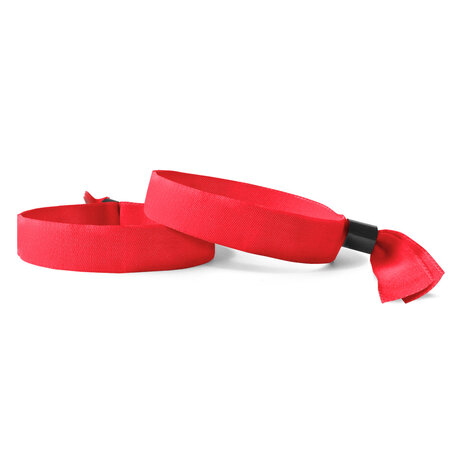 Blanco textiel polsbandjes met cap-lock sluiting - 100 stuks