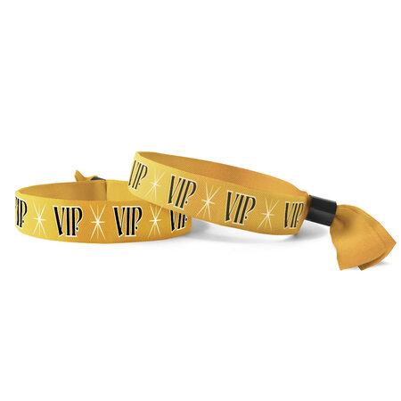 VIP textiel polsbandjes met cap-lock sluiting - 100 stuks