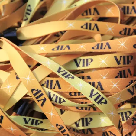 VIP textiel polsbandjes met cap-lock sluiting - 100 stuks