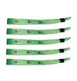 18+ textiel polsbandjes met cap-lock sluiting - 100 stuks