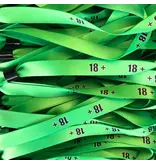 18+ textiel polsbandjes met cap-lock sluiting - 100 stuks