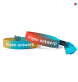 CombiCraft Textiel polsbandjes met eigen ontwerp en cap-lock sluiting - 100 stuks