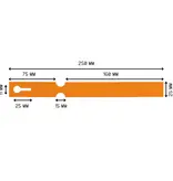 CombiCraft HDPE Sleufetiketten 250x25mm 4-baans met eigen ontwerp - 100 etiketten