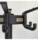 Laserfolie plaknummer voor garderobe - per stuk