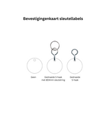 CombiCraft Kunststof sleutellabel Holly met eigen logo en tekst - per stuk