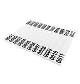 CombiCraft PET boometiketten met dubbele nummering 210x25,4mm - 110 etiketten