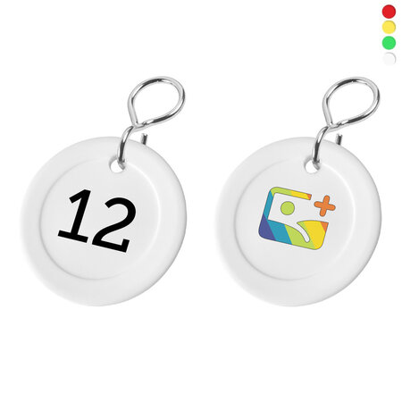 CombiCraft Kunststof sleutellabel Holly met eigen nummer en logo - per stuk