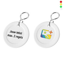 Kunststof sleutellabel Holly met tekst en logo